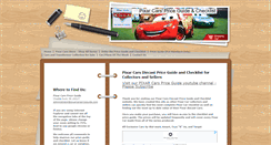 Desktop Screenshot of pixarcarspriceguide.com